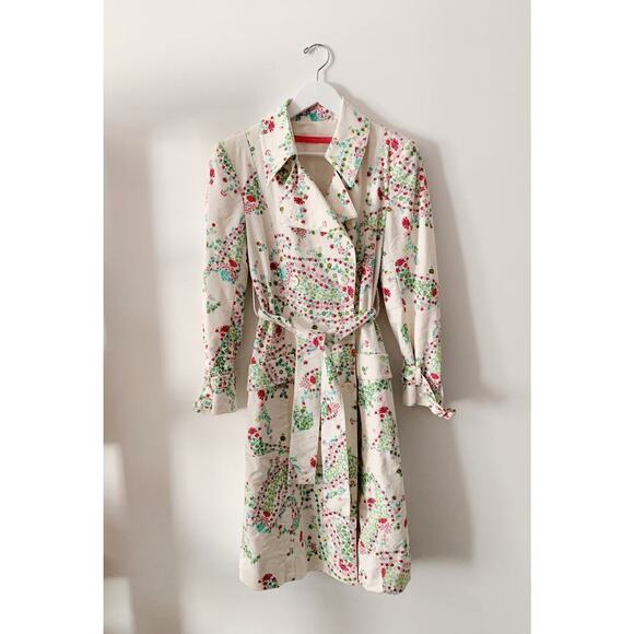 Emanuel Ungaro Jackets & Blazers - Emanuel Ungaro Floral Trench Coat Size 36